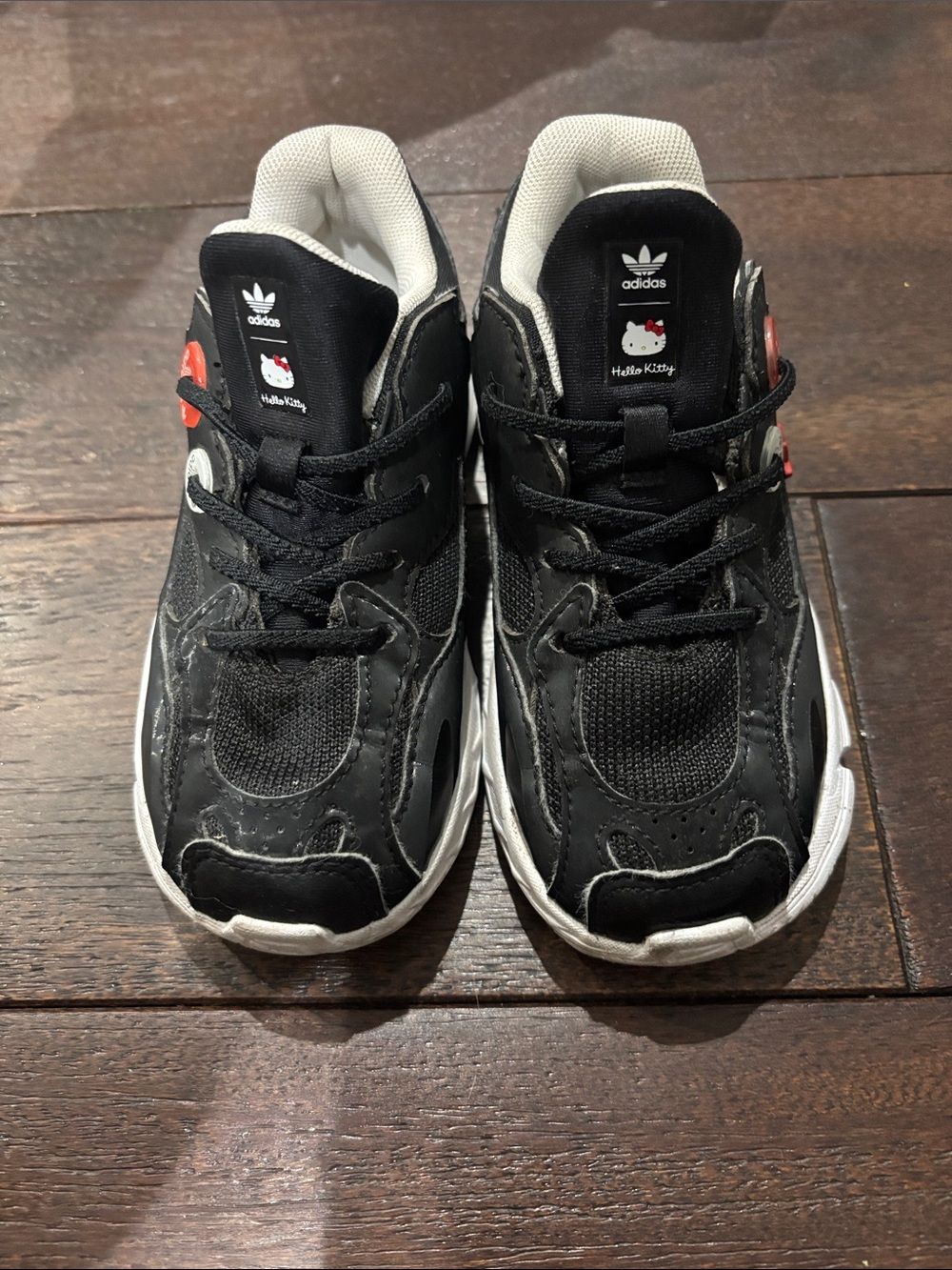 adidas Kids Black and White Hello Kitty Sneakers